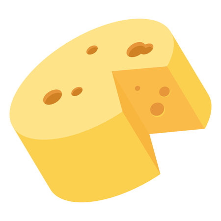 Isolated colored cheese icon Flat design Vectorのイラスト素材