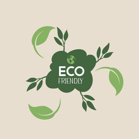 Colored ecofriendly conceptual image with leaves Vectorのイラスト素材