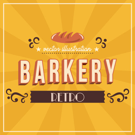 Colored retro bakery shop poster Vectorのイラスト素材