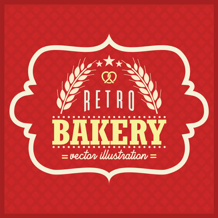 Colored retro bakery shop poster Vectorのイラスト素材