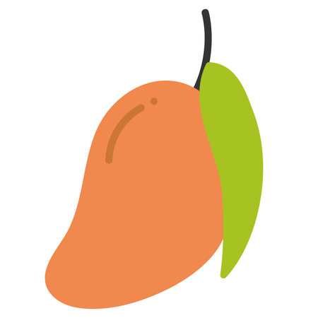 Isolated colored peach icon Flat design Vectorのイラスト素材