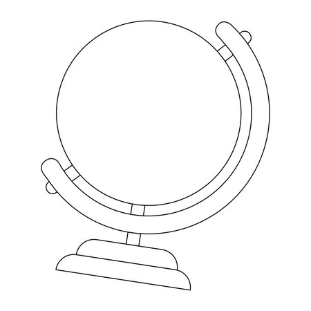 Isolated cartography globe icon Outline design Vectorのイラスト素材