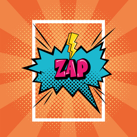 Colored comic page with comic bubble speech Vectorのイラスト素材