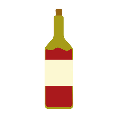 Isolated colored wine bottle icon Vectorのイラスト素材