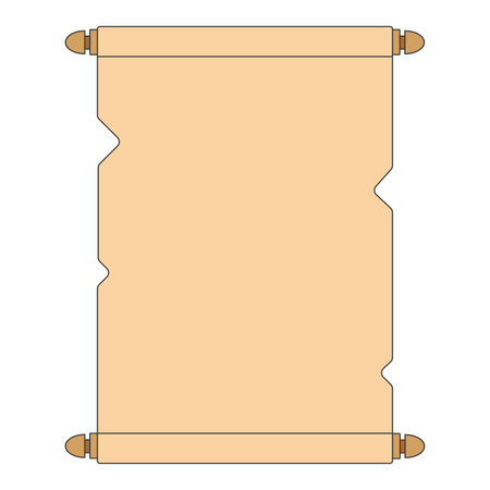Isolated colored empty scroll icon Vectorのイラスト素材