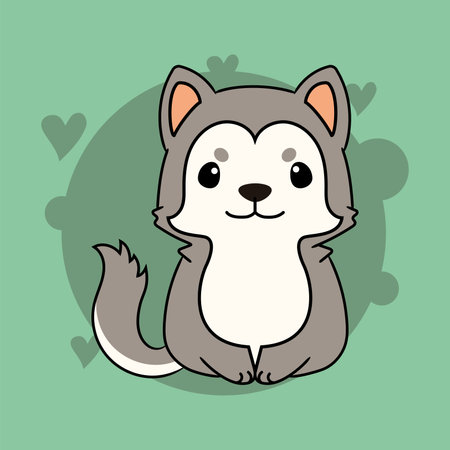 Isolated cute dog cartoon character Vectorのイラスト素材