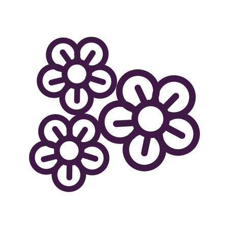Isolated flower outline icon Vectorのイラスト素材