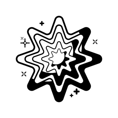 Isolated monochrome star shape icon Vectorのイラスト素材
