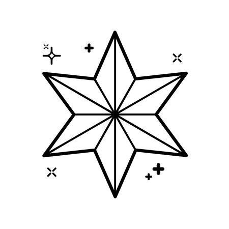 Isolated monochrome star shape icon Vectorのイラスト素材