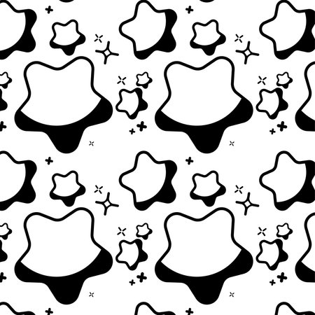Star shape seamless pattern background Vectorのイラスト素材