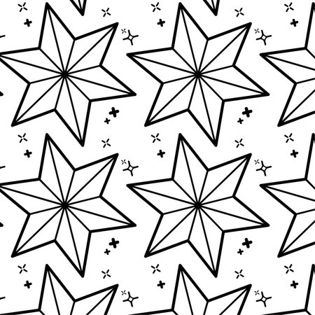 Star shape seamless pattern background Vectorのイラスト素材