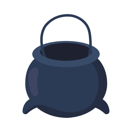 Isolated halloween witch cauldron icon Vectorのイラスト素材