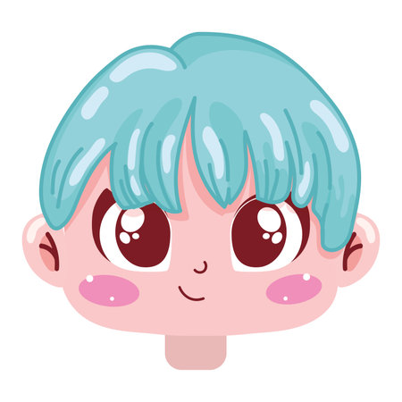 Cute girl kawaii cartoon character avatar Vectorのイラスト素材