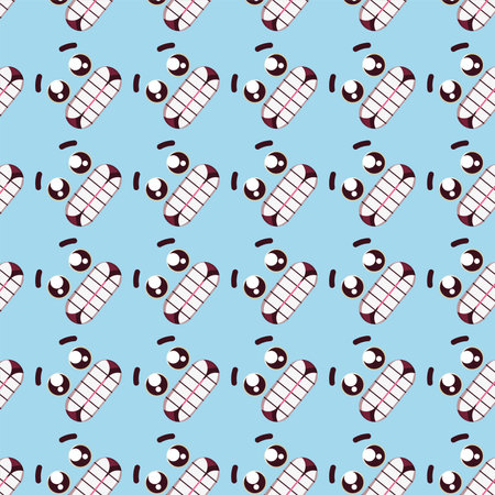 Seamless pattern background with facial expression Vectorのイラスト素材