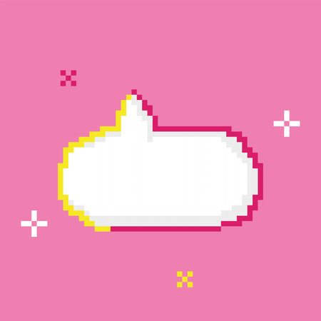 Isolated empty speech bubble Pixel art Vectorのイラスト素材