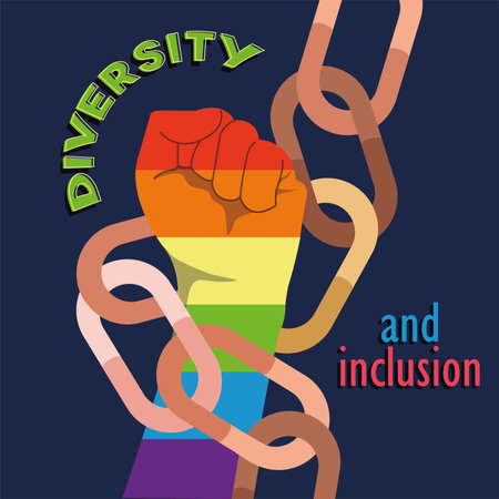 Diversity and inclusion background Vectorのイラスト素材