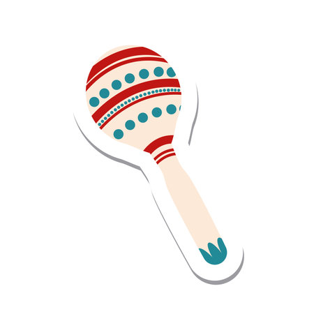 Isolated maraca musical instrument sticker Vectorのイラスト素材