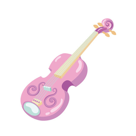 Isolated colored violin musical instrument Vectorのイラスト素材