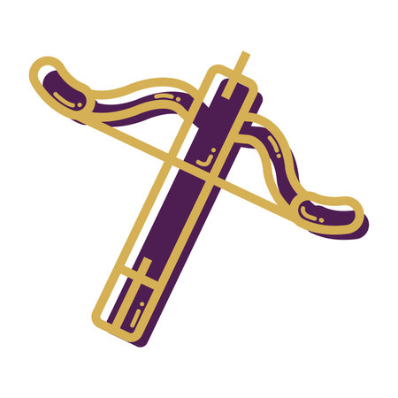 ISolated bow and arrow icon Medieval weapon Vectorのイラスト素材