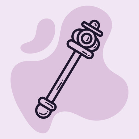 Isolated scepter icon Royalty jewelry Vectorのイラスト素材
