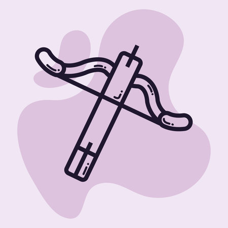 ISolated bow and arrow icon Medieval weapon Vectorのイラスト素材