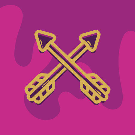 Isolated arrow icon Medieval weapon Vectorのイラスト素材