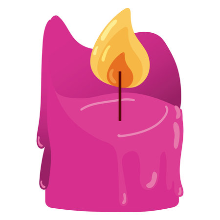 Isolated pink candle icon Flat design Vectorのイラスト素材