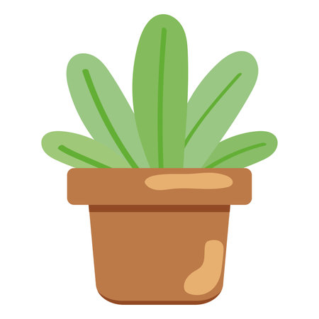 Ioslated colored cute indoor plant icon Vectorのイラスト素材