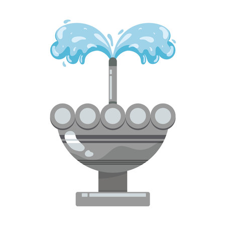 Isolated colored water fountain icon Vectorのイラスト素材