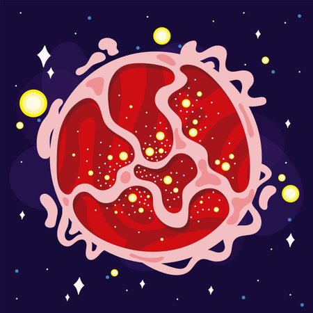 Isolated abstract plantet Cosmic star Vectorのイラスト素材