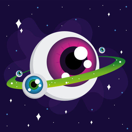 Isolated abstract plantet Cosmic star Vectorのイラスト素材