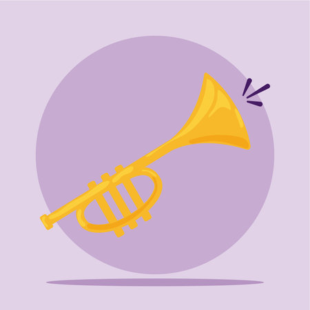 Isolated colored trumpet musical instrument icon Vectorのイラスト素材