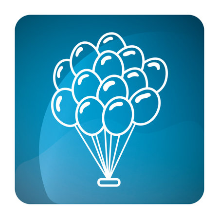 Isolated group of carnival balloons icon Vectorのイラスト素材