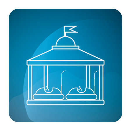 Isolated bumper cart attraction icon Vectorのイラスト素材