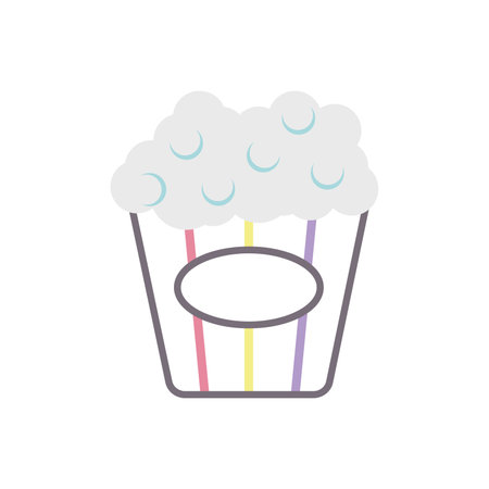 Colored popcorn icon Vectorのイラスト素材