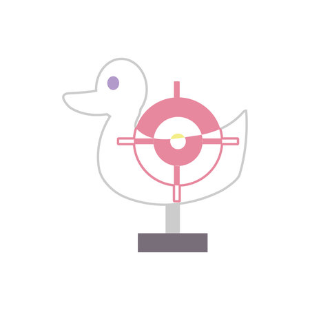 Colored aim the duck game icon Vectorのイラスト素材
