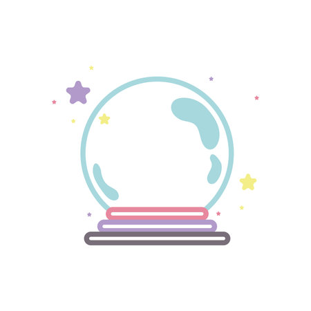 Colored fortune teller ball icon Vectorのイラスト素材