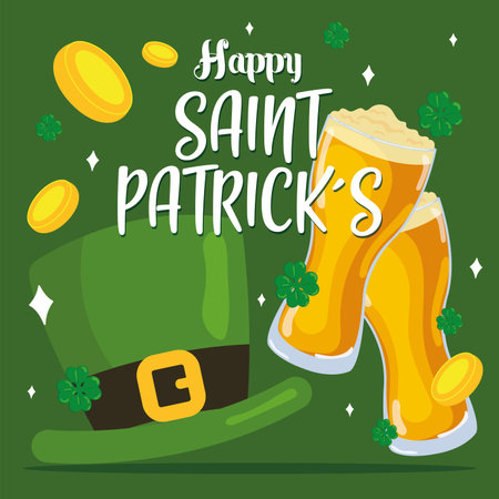 Happy saint patrick day poster Vectorのイラスト素材