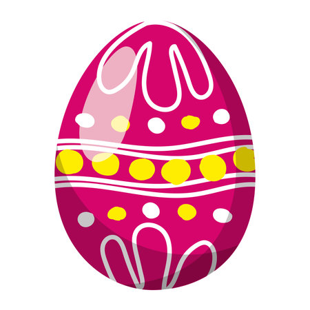 Isolated colored realistic easter egg icon Vectorのイラスト素材