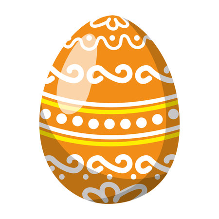 Isolated colored realistic easter egg icon Vectorのイラスト素材