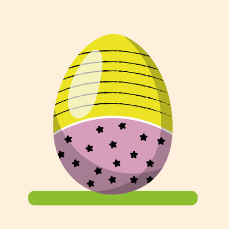 Isolated colored realistic easter egg icon Vectorのイラスト素材