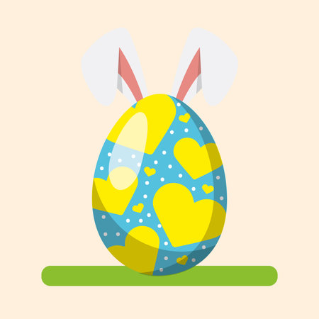 Isolated colored realistic easter egg icon Vectorのイラスト素材