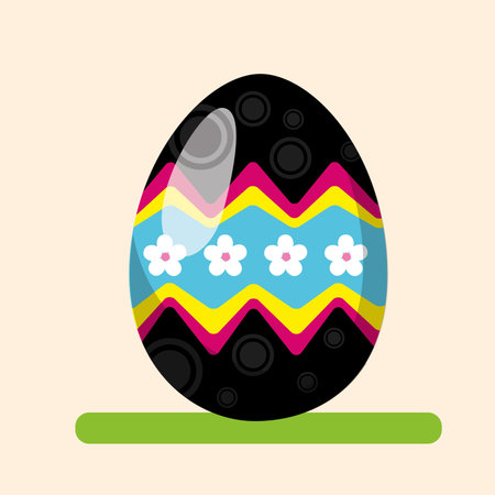 Isolated colored realistic easter egg icon Vectorのイラスト素材