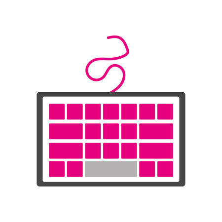 Isolated business computer keyboard icon Vectorのイラスト素材