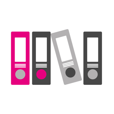 Isolated group of office folders icon Vectorのイラスト素材