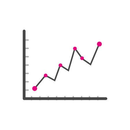 Isolated business graph icon Vectorのイラスト素材
