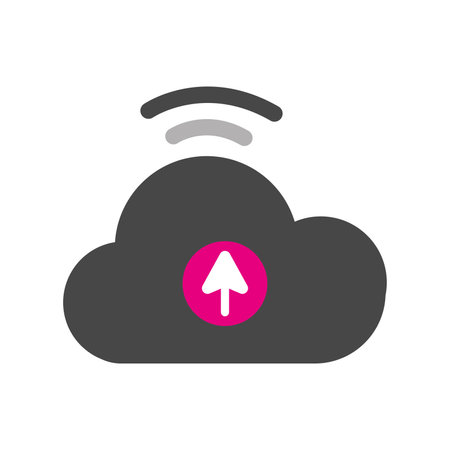 Isolated tech cloud storage icon Vectorのイラスト素材