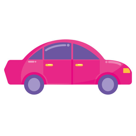 Side view of a colored car icon Vectorのイラスト素材