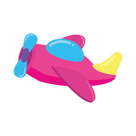 Side view of a colored airplane icon Vectorのイラスト素材
