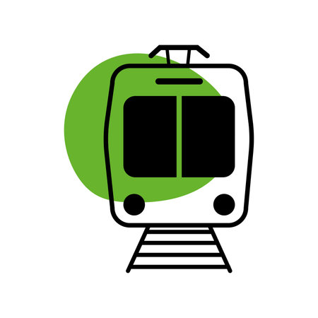 Front view of a train icon Vectorのイラスト素材